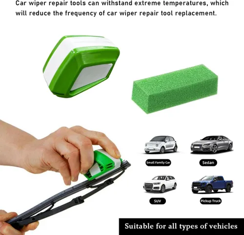 Vista 5 de Herramienta de reparación de limpiaparabrisas de automóvil, reparador de limpiaparabrisas de vehículo ABS impermeable con esponja, herramienta