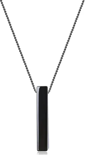 Vista 8 de COAI Collar de cristal para hombres y mujeres, colgante de barra simple, sodalita/ojo de tigre/obsidiana negra