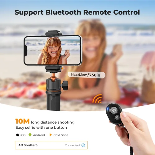 Vista 3 de K&F CONCEPT Trípode para selfie stick de 23.6 pulgadas
