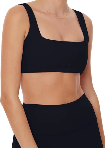 Vista 4 de FlexFlow Collection Women's Twist-Front Moisture-Wicking Reversible Padded Sports Bra Low Impact Yoga Bra