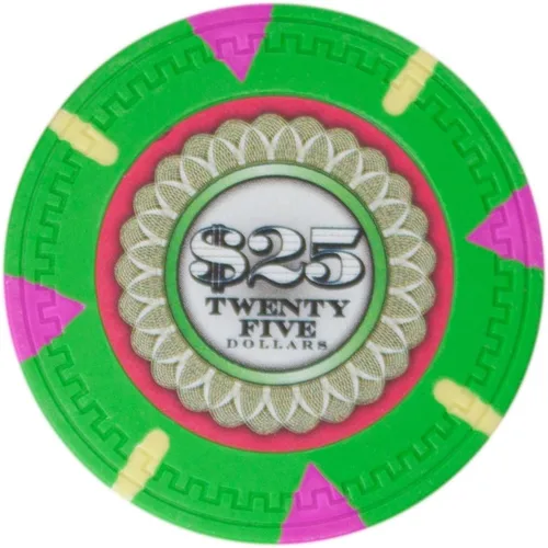 Vista 7 de Claysmith Gaming The Mint Poker Chip - Compuesto de arcilla pesada de 0.48 oz, paquete de 50
