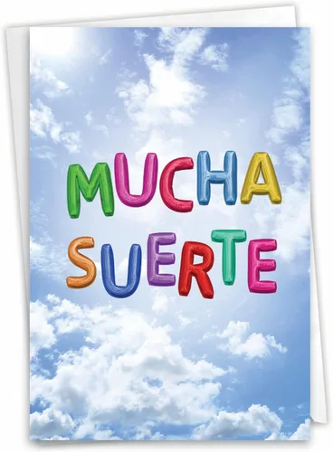 Vista 14 de NobleWorks - Tarjeta de papel de buena suerte con sobre de 5 x 7 pulgadas (1 tarjeta) Good Luck Wish C10049GLG