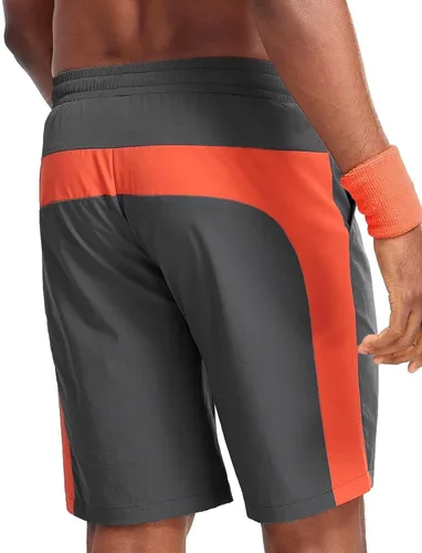 Vista 4 de Zengjo Pantalones cortos de entrenamiento para hombre de 9 pulgadas, ligeros, sin forro, para correr, atletismo, rendimiento deportivo