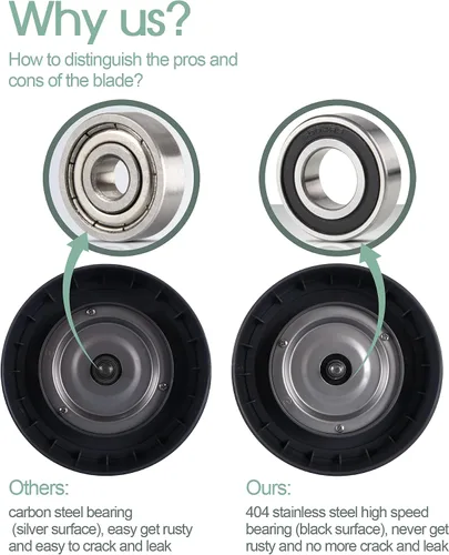 Vista 3 de Cuchilla extractora de repuesto compatible con la serie NutriBullet de 600 W y 900 W, hoja cruzada con anillo de sellado de junta de goma