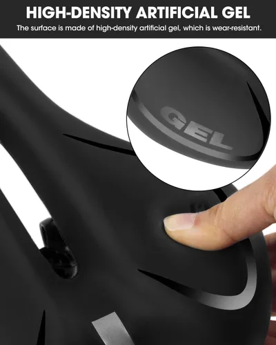 Vista 6 de Cómodo asiento de bicicleta para hombres y mujeres, asiento de bicicleta impermeable, silla de bicicleta de montaña transpirable, sillín