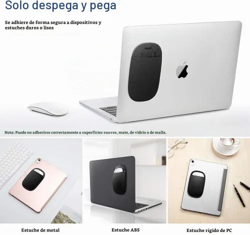 Vista 4 de ESR Soporte delgado para mouse mágico, con adhesivo reutilizable, sin residuos de pegamento, bolsa elástica compacta/funda de transporte, se puede