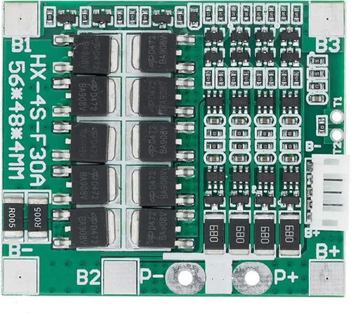 Vista 3 de placa de protección de circuitos integrados del PWB del PWB de la batería de litio 18650 de 14.8V 4S 30A 18650