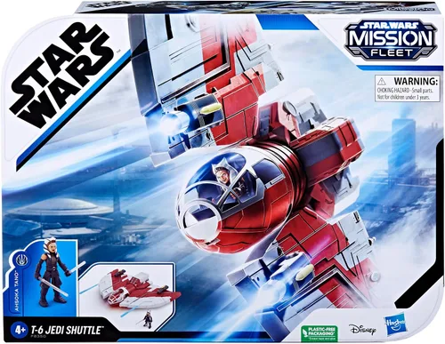 Vista 2 de STAR WARS Mission Fleet T-6 Jedi Shuttle, juego de figuras de acción Ahsoka a escala de 2.5 pulgadas, barcos, juguetes para niños y niñas de 4 años