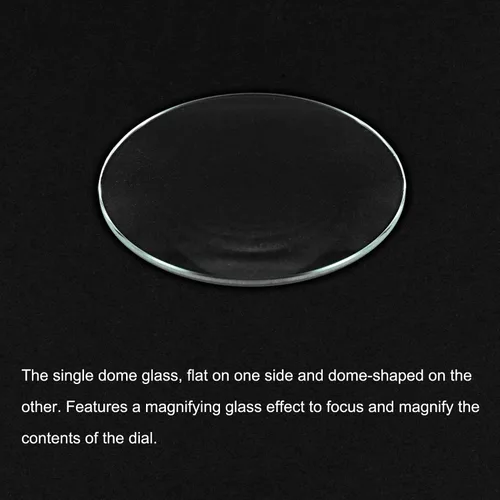 Vista 3 de uxcell Paquete de 8 lentes de cristal de 0.059 in de diámetro para reloj, cúpula única, redonda de 0.059 in de grosor de borde para reparación
