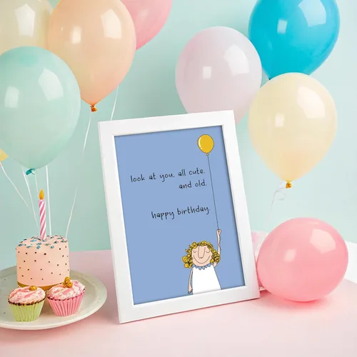Vista 8 de Divertida tarjeta de cumpleaños para amigos, bonita tarjeta de cumpleaños para mujeres, mira a ti, todo lindo y viejo, tarjeta de regalo