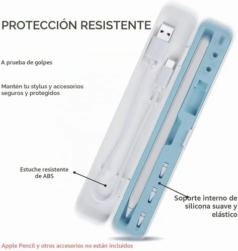 Vista 3 de Estuche SIXFU para Lápiz de Apple 2ª Generación/Lápiz de Apple 1ª Generación, Diseño de Estuche de Almacenamiento para Puntas de Lápiz de Apple