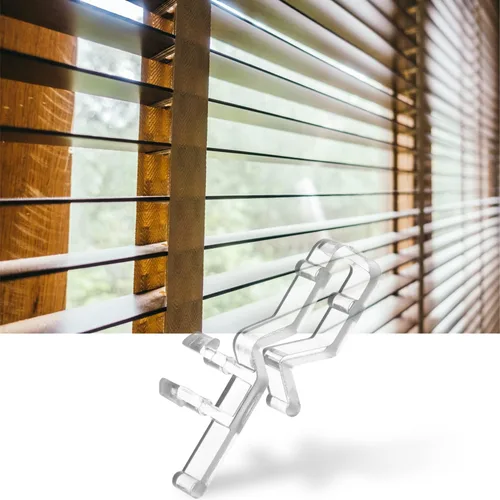 Vista 5 de Clips ciegos para cenefa de 1.6 pulgadas, clips de cenefa de ventana de canal oculto de plástico transparente, piezas de accesorios para persianas