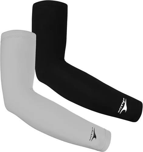 Vista 23 de Achiou Mangas de Brazo de Seda de Hielo Refrigerante, Mangas de Protección Solar UV de Verano, de Compresión UPF 50+ para Mujeres, Voleibol