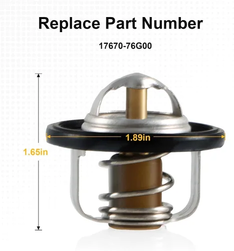 Vista 3 de Termostato de radiador compatible con Suzuki GSX-R600 GSX-R750 GSX-S750 Reemplazar #: 17670-76G00