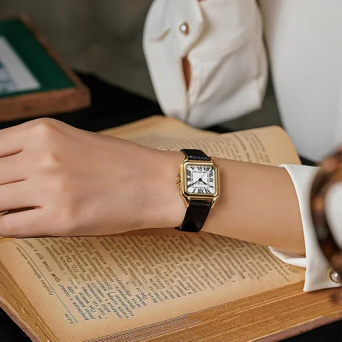 Vista 9 de Classic Relojes cuadrados de mujer con números romanos, de vestir, informal