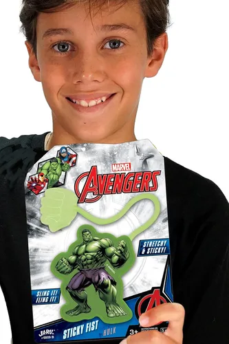 Vista 2 de JA-RU Marvel Spiderman & Hulk Manos Pegajosas Elásticas Juguetes Snap (1 Paquete Hulk) Manos Elásticas de Superhéroes. Suministros de Juguetes a