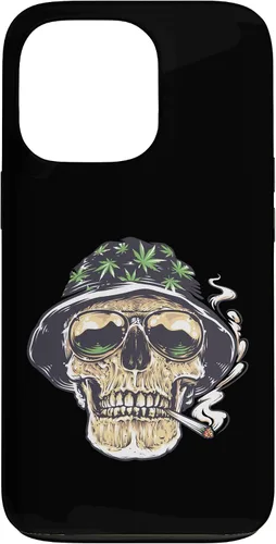 Vista 10 de Funda para iPhone 16 Marihuana Smoking Skull Camo Island Chilling Weed Stoner 420