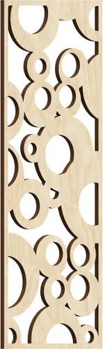 Vista 94 de 9 3/8"W x 24 3/8"H x 1/4"T Farwell Decorativos Paneles de Pared de Madera Calado, Hickory