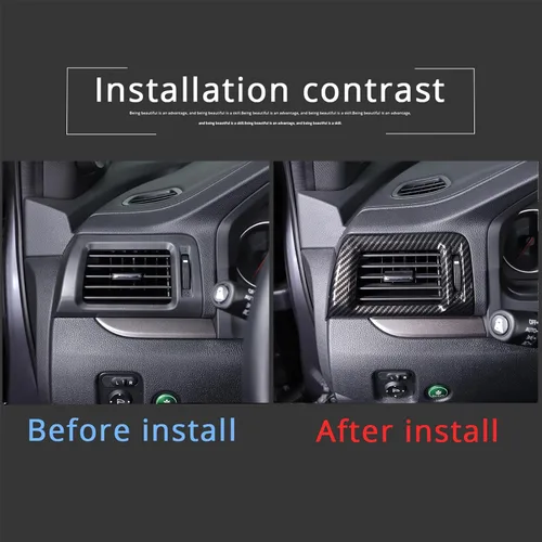 Vista 4 de 2 piezas de marco de ventilación lateral para Honda Pilot 2016-2022/ Ridgeline 2017-2024/ Passport 2019-2024, accesorios de cubierta de salida