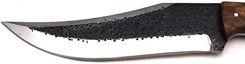Vista 3 de Cuchillo Wild Turkey de hoja fija, acero al carbono, con funda de cuero