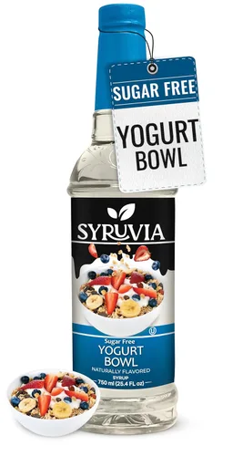 Vista 100 de Jarabe de café sin azúcar Syruvia, jarabe con sabor a caramelo para bebidas, lattes y postres – 25.4 fl oz