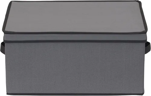 Vista 7 de Household Essentials Caja de almacenamiento para copas de vino tipo globo, estructura resistente y asas, panel con ventana, tapa completamente