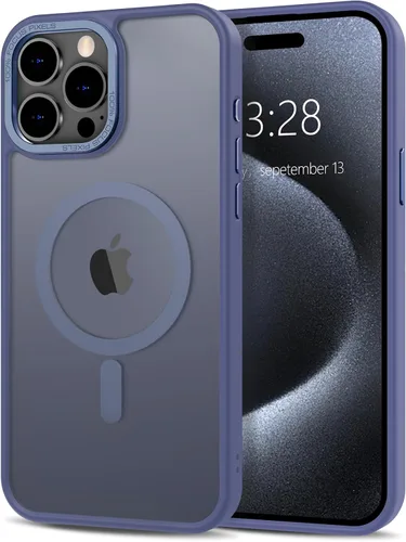 Vista 240 de Anuck - Funda magnética para iPhone 11 compatible con MagSafe, carcasa trasera mate translúcida dura, borde de TPU, delgada, resistente a impactos