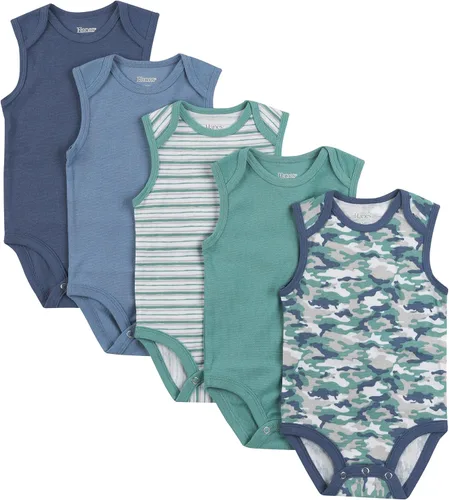Vista 3 de Hanes Body unisex para bebé, Ultimate Flexy sin mangas para niños y niñas, paquete de 5