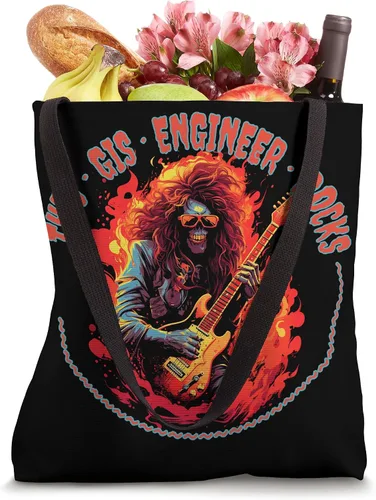 Vista 4 de This Gis Engineer Rocks Funny Musician Tote Bag