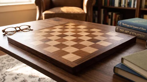 Vista 2 de StonKraft Tablero de ajedrez de madera sin piezas para jugadores profesionales de ajedrez – Piezas de ajedrez de madera y latón adecuadas
