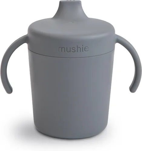 Vista 26 de mushie Trainer Sippy Cup Fabricado en Dinamarca Tapa Giratoria Resistente a Fugas y Asas 6 Meses + (Blush)