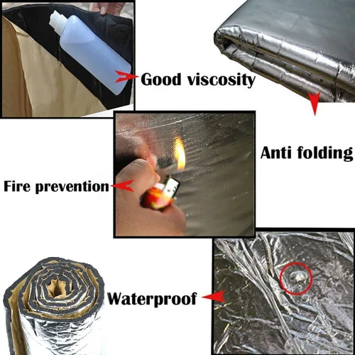 Vista 8 de Car Sound Proofing Deadening Insulation, 100x40cm, Fire Resistant, Heat Insulation, Waterproof
