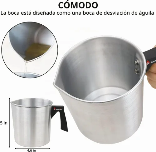 Vista 4 de Kit de fabricación de velas EricX Light, 60 piezas de mechas de vela, 60 piezas de calcomanías para mechas de vela, 473 ml de cera de soya, 1 olla