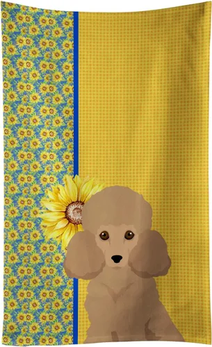 Vista 69 de Caroline's Treasures WDK5313KTWL - Toalla de cocina con diseño de girasoles de verano, color negro y tostado, Airedale Terrier, toalla de mano
