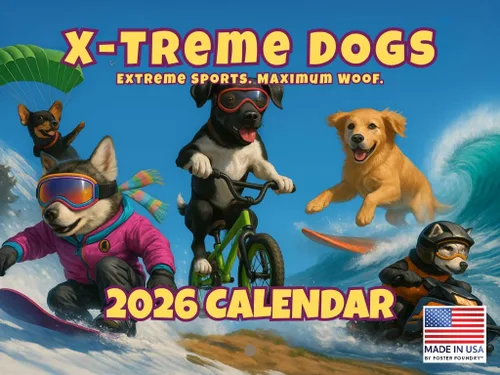 Vista 69 de Calendario mensual de pared Airedale Terrier Dog 2027