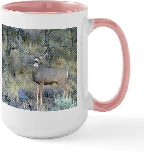 Vista 19 de CafePress Deer Season Closed Large Mug 15 oz (444 ml) Ceramic Coffee Mug