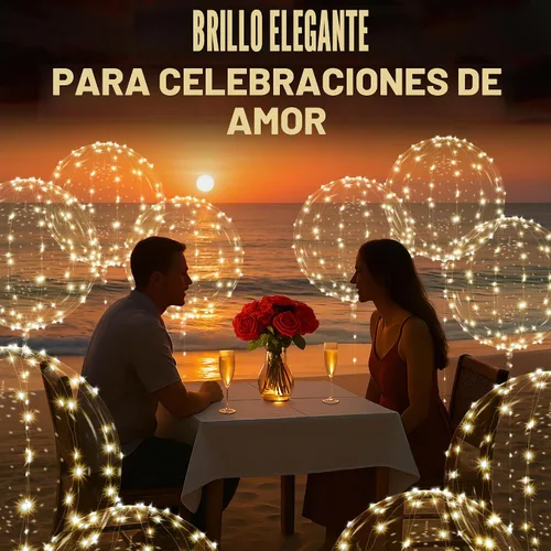 Vista 7 de 10 globos iluminados para fiestas, hechos de material TPU transparente
