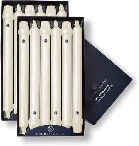 Vista 79 de Colonial Candle Handipt Collection - Vela cónica sin perfume, color blanco, 6 pulgadas, paquete de 12, hasta 4 horas de combustión