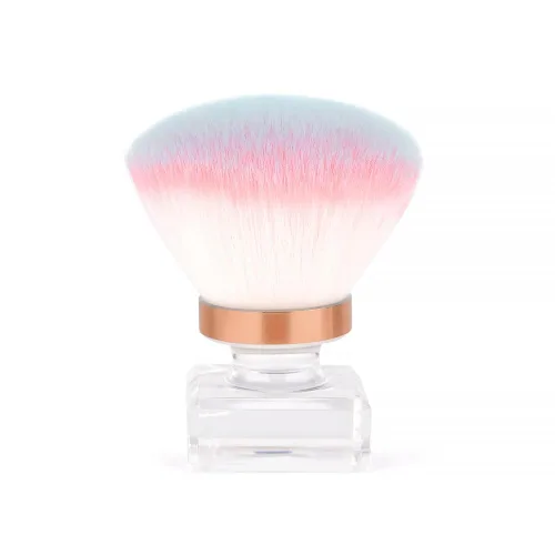 Vista 9 de KADS Cepillo para polvo de uñas, cepillo de maquillaje con forma de flor, base de cristal, cepillo de limpieza de uñas, herramienta de cepillo