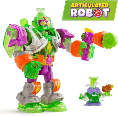 Vista 2 de SUPERTHINGS - Superbot Mega-K, robot villano articulado con accesorios de combate, 1 exclusivo Kazoom Kid, multicolor, talla única