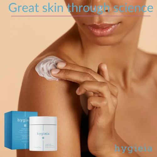 Vista 5 de Hygieia + Crepey Skin Crema hidratante y reafirmante de cuerpo completo – Tensa y suaviza la piel crepey – Hidratante antienvejecimiento con ácido