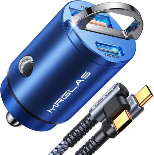 Vista 10 de 90W rápido iPhone 18/17 Pro Max cargador de coche USB C carga rápida con Negro