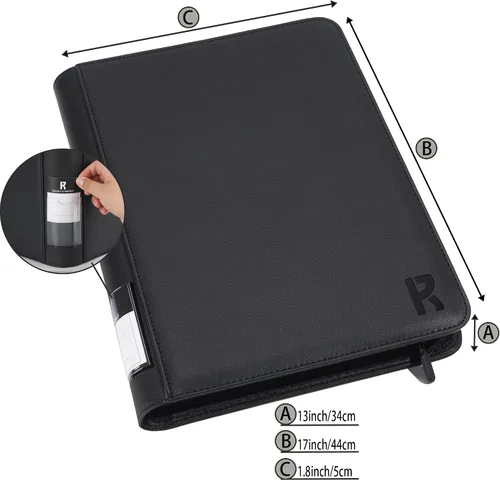 Vista 6 de Premium Carpeta con más de 1000 bolsillos, carpeta de álbum de 16 bolsillos sin anillas para cartas coleccionables con diseño de etiqueta, carpeta