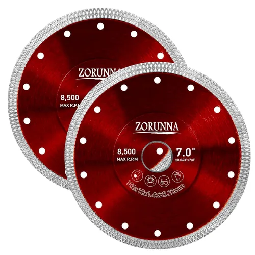 Vista 18 de ZORUNNA - 2 cuchillas de diamante de 4 pulgadas para amoladora, hoja de corte de azulejos de 7/8 pulgadas