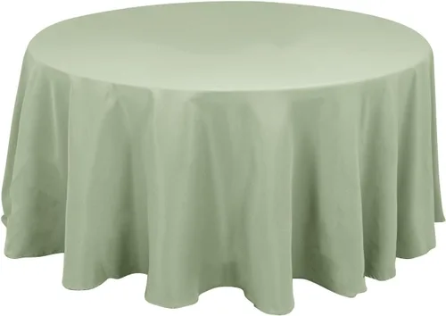 Vista 7 de Balsa Circle Manteles redondos color beige de 120 pulgadas de tela de alta calidad, manteles de tela para bodas, fiestas, recepción, banquetes