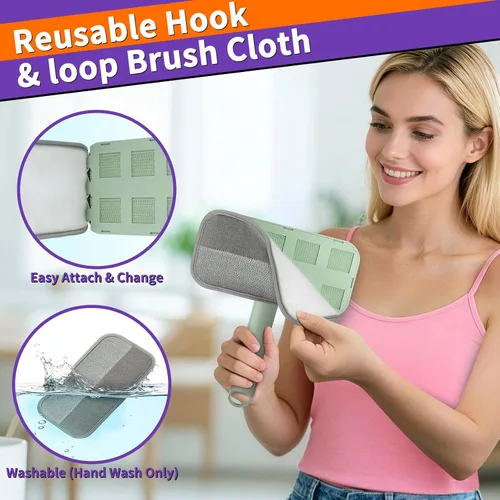 Vista 4 de Removedor de pelusas para mascotas – Removedor de pelusa reutilizable para perros y gatos, cepillo electrostático de pelusas, herramienta mágica