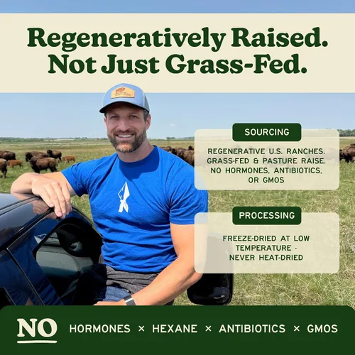 Vista 5 de MK Supplements American Beast, Suplemento de Órganos de Bisonte para Atletas, Apoya la Fuerza, Resistencia y Recuperación, Liofilizado, No-GMO