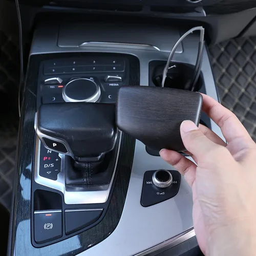 Vista 9 de YIWANG Cubierta de la cabeza de la palanca de cambios central de coche ABS cromada para Audi A4 A5 Q7 Q5 S4 S5 2016-2020 Accesorios de automóvil