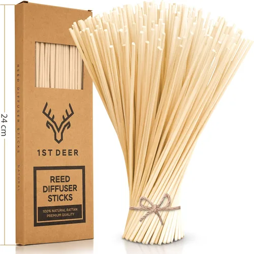 Vista 6 de Varillas de fibra – 100 varillas difusoras de varillas negras para aceite esencial, aroma, spa, fragancia, aromaterapia (9.4 in x 0.118 in)