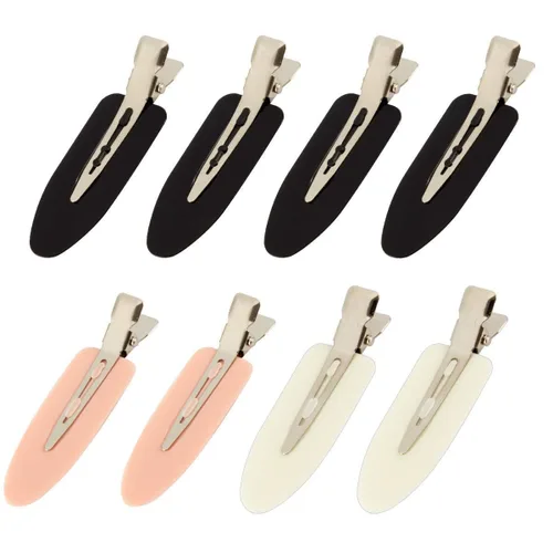 Vista 10 de 8 pinzas para el cabello sin arrugas para mujer, accesorios de maquillaje Negro